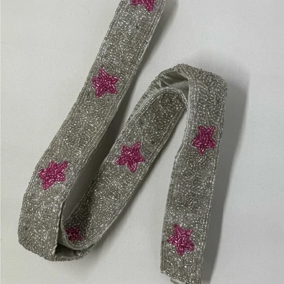 Pink Star Embellished Beaded Bag NWOT - Picture 5 of 5